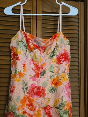 David's Bridal Floral Dress